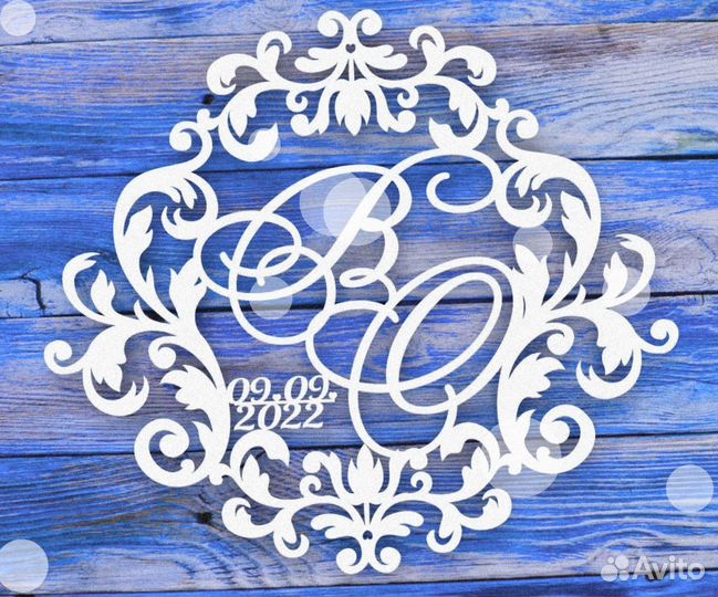 Монограмма на свадьбу (свадебный герб)