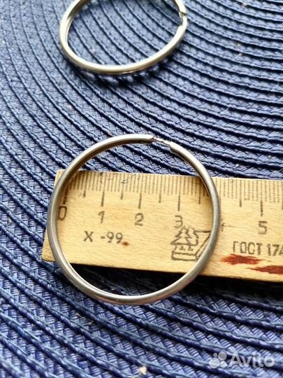 Серьги кольца серебро