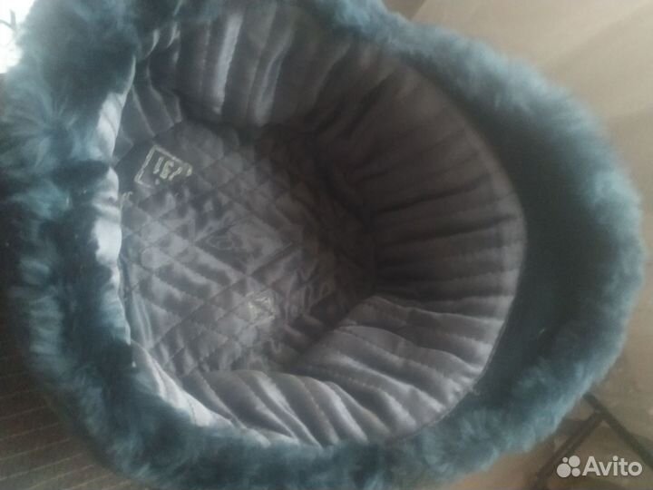 Шапка ушанка зимняя меховая с козырьком Размер 56