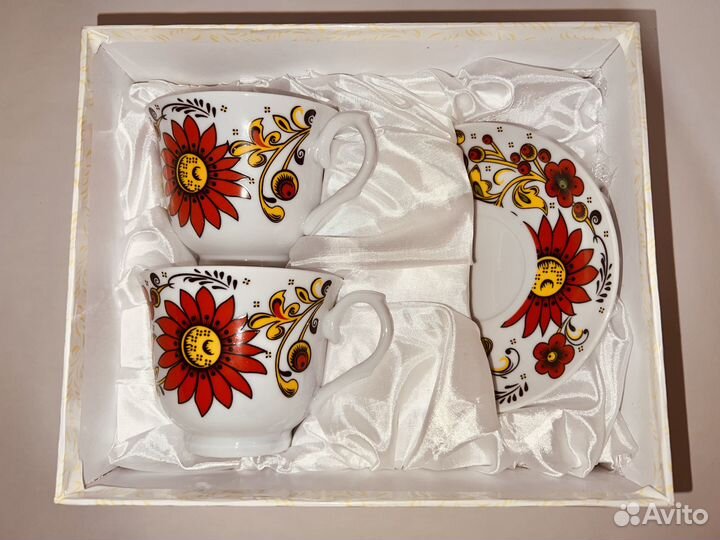 Набор чайный на 2 персоны «цветы»