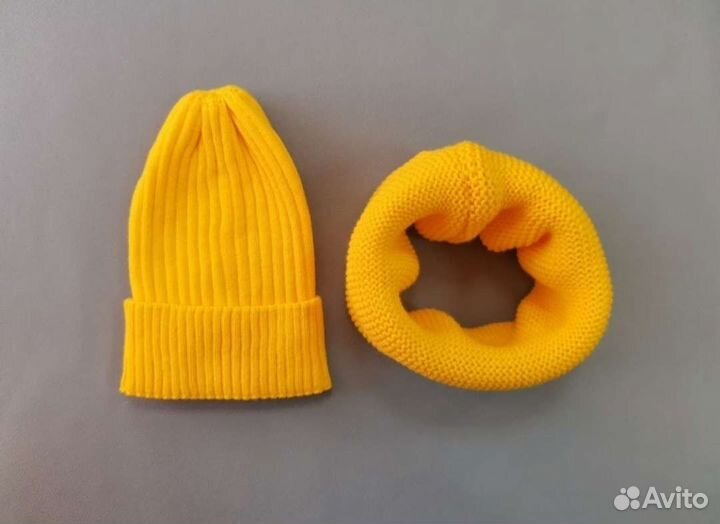 Шапка- трюфель и снуд детский