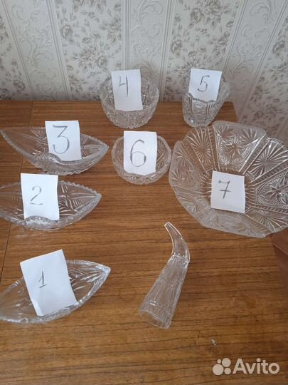 Вазочка хрусталь, (1, 2,3) в наличии нет