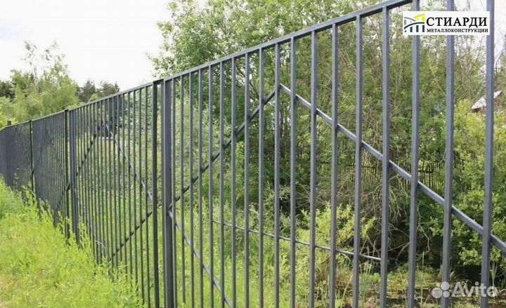 Забор профлист новый