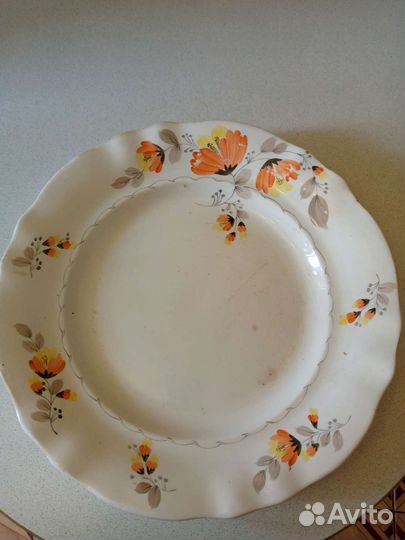 Винтаж 1956 год. Блюдо и горчичница зик Конаково