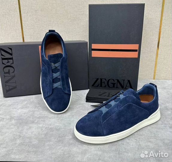 Кеды мужские Zegna, замша натуральная