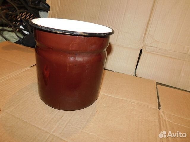 Большая, эмалированная кружка периода СССР