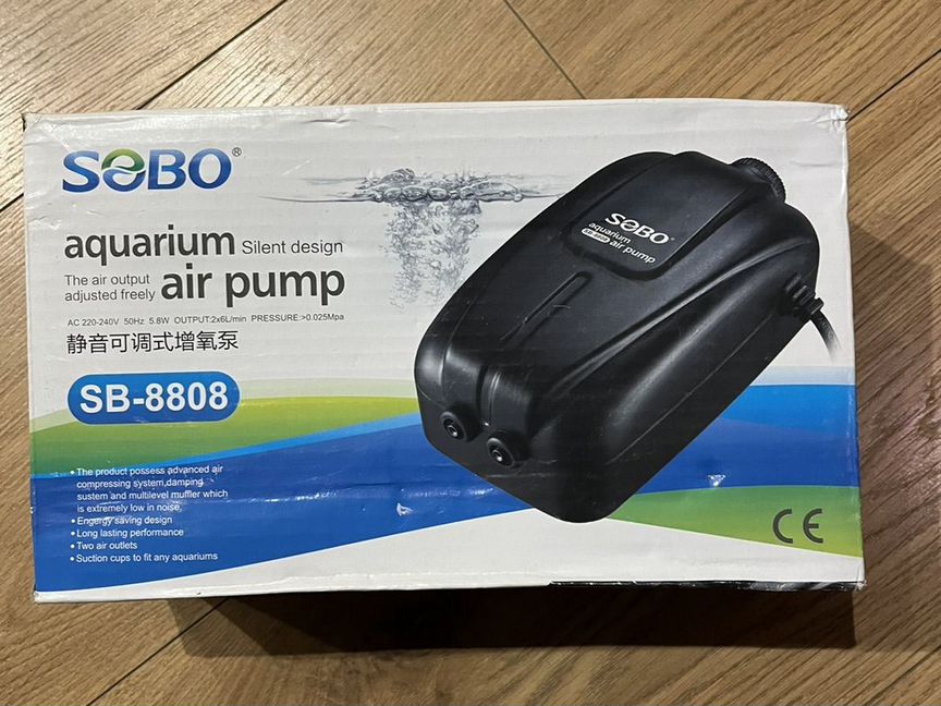 Новый компрессор для аквариума sobo SB-8808