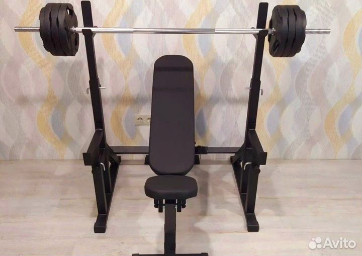 Стойка для штанги + скамья для жима
