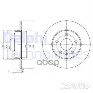Диск тормозной BG3406 Delphi