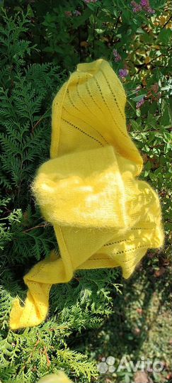 Шапка бини + бактус косынка из пуха норки