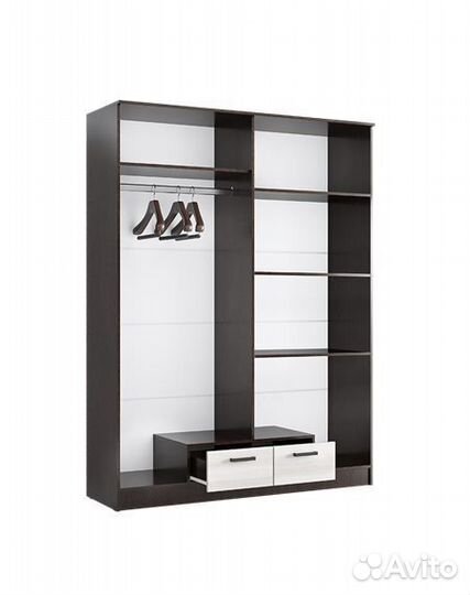 Шкаф распашной 1,6 метра Ясень шимо