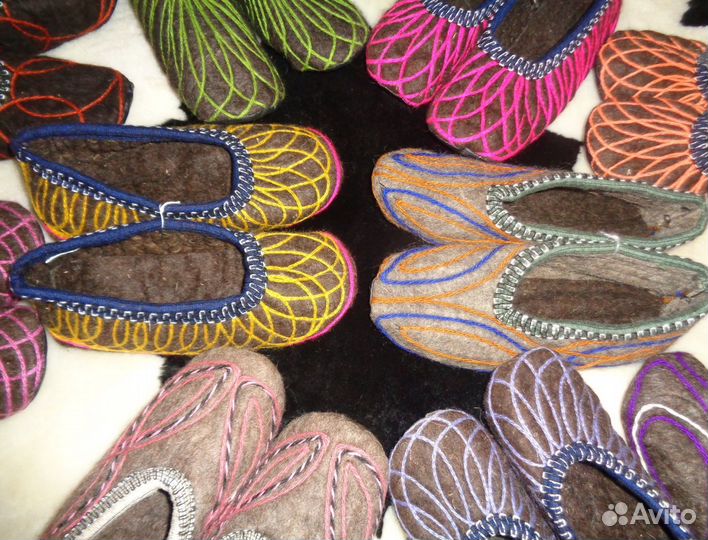 Новые Тапочки войлочные натуральная шерсть