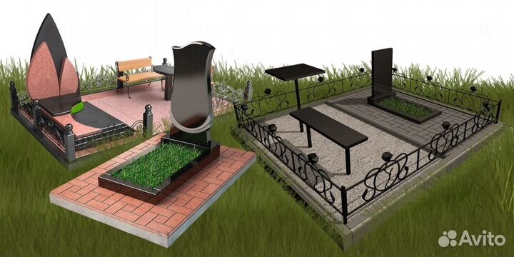 Памятники из гранита и мрамора Благоустройство