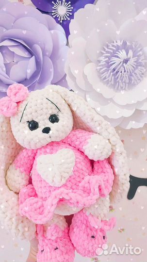 Зайка вязаная игрушка