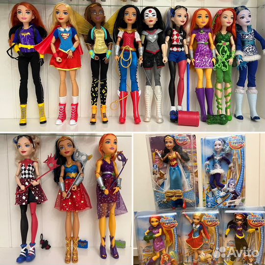 Dc super hero girls куклы фигурки маскарад база