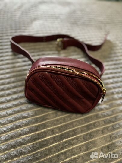 Поясная сумка винного цвета