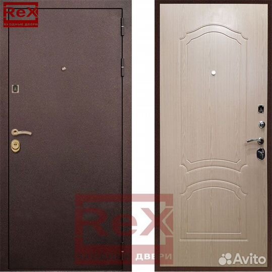 Дверь входная Лайт 3 Беленый Дуб