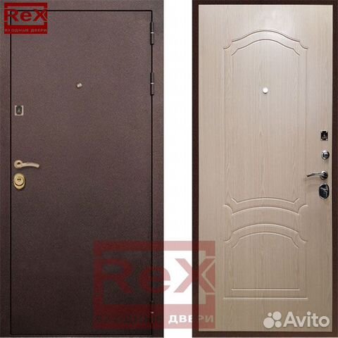 Дверь входная Лайт 3 Беленый Дуб