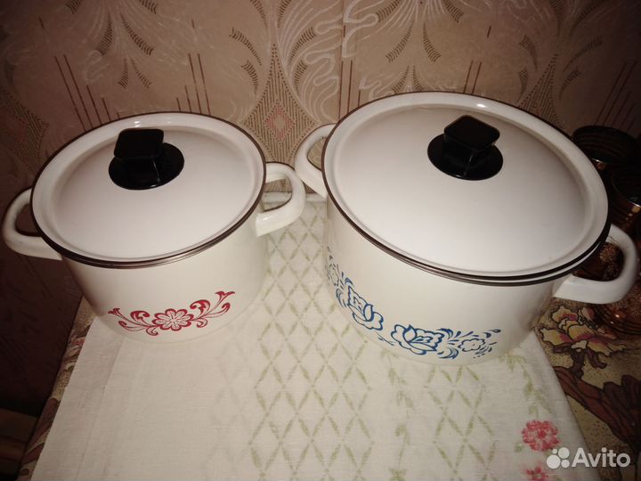 Кастрюля эмалированная СССР новая