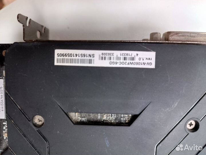 Видеокарта gigabyte geforce gtx 1060 6gb windforce