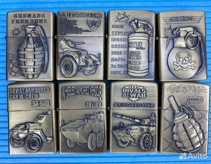 Зажигалки бензиновые Военная тематика