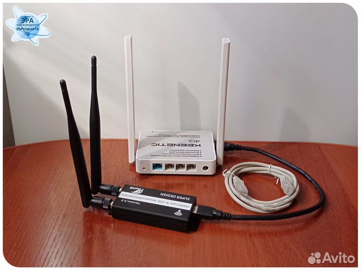 Комплект WiFi роутер Keenetic 4G + модем LTE cat.9