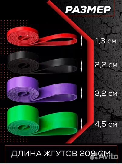 Фитнес резинки резина для турника подтягивания