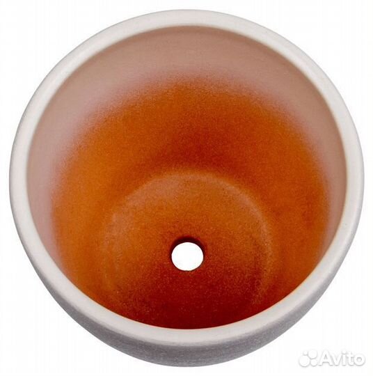 Горшок керамический белый, 15 см