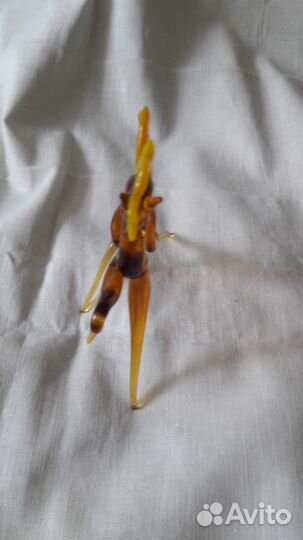 Фигурка коня из цветного стекла времен СССР