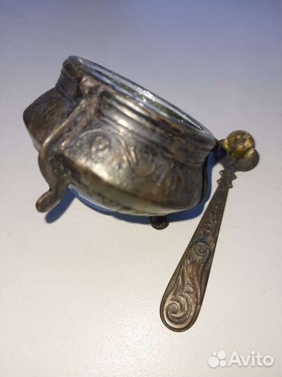 Мельхиоровая солонка СССР