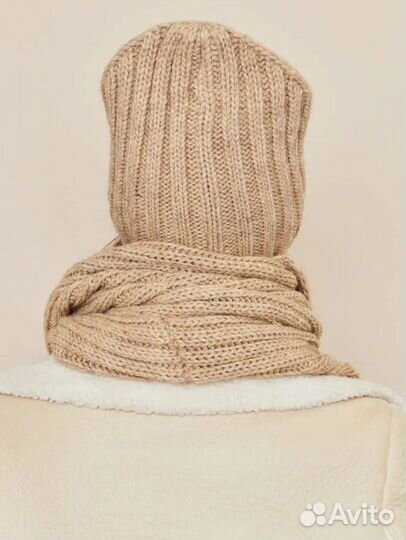 Комплект шапка и снуд женский зимний