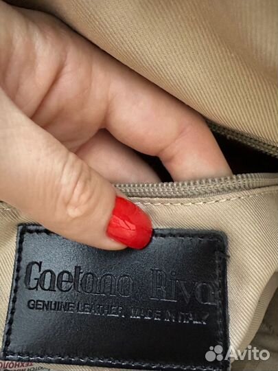 Сумка gaetano riva черная кожа италия