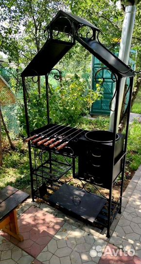 Мангал с печью