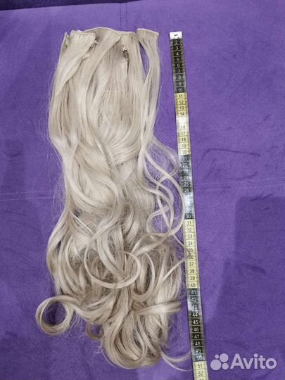 Волосы на заколках шиньоны длинные блонд