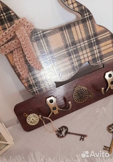 Ключница вешалка Собака Скотч-терьер