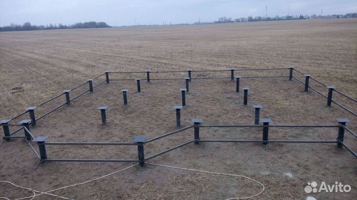 Сваи винтовые 89/3000 + Оголовок+Монтаж