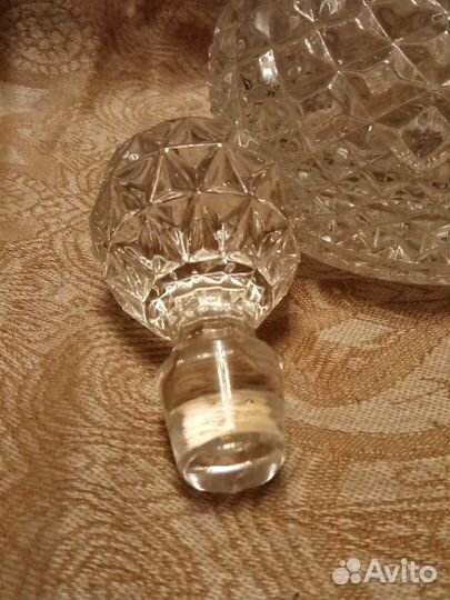 Набор графин и фужеры из чешского хрусталя