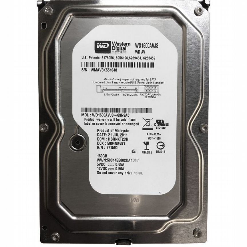 [WD1600AVJS] Жесткий Диск Western Digital 160gb Sata Wd1600avjs