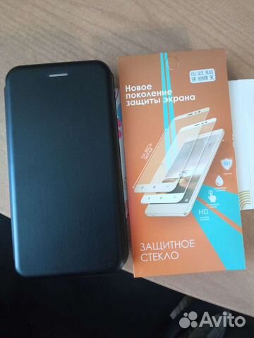 Чехол книжка, защитное стекло honor 9C