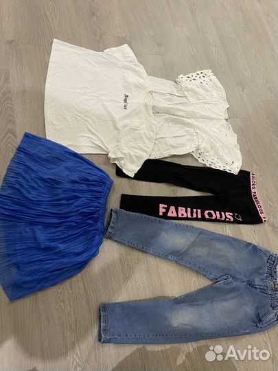 Одежда для девочки пакетом на 6-9 лет