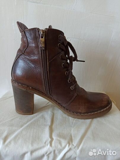 Ботинки bender коричневые кожаные осенние