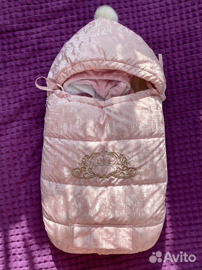 Зимний комбинезон для девочки на выписку