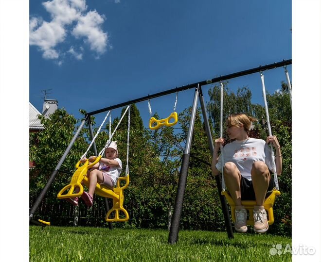 Детский комплекс качели, качели-балансир, горка