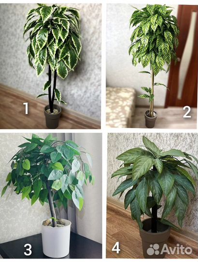 Искусственное дерево, фикус искусственный, цветок