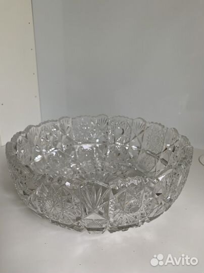 Ваза-салатник хрустальная