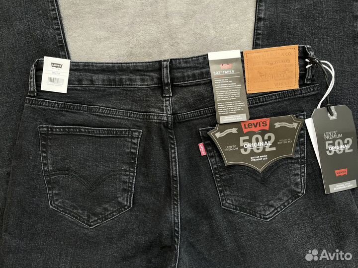 Levi's 502 Stretch Taper Grey Новые Men