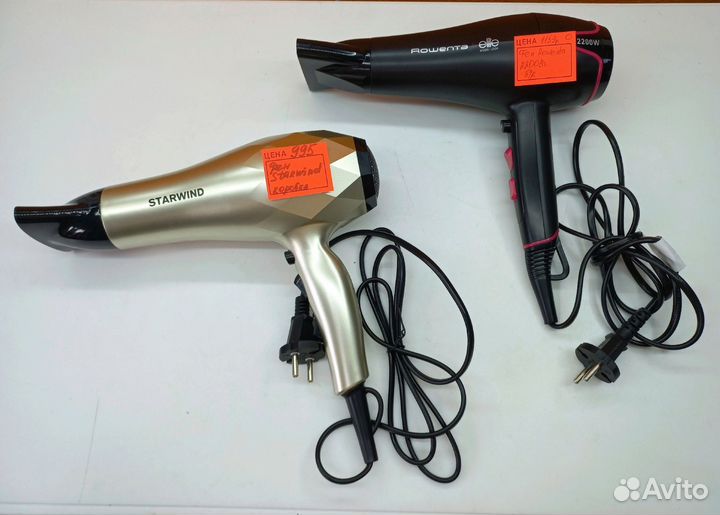 Фены, плойки, щипцы для завивки новые и б/у