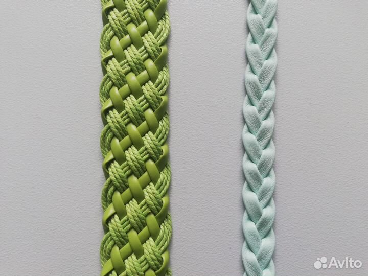 Ремень женский цветной плетёный