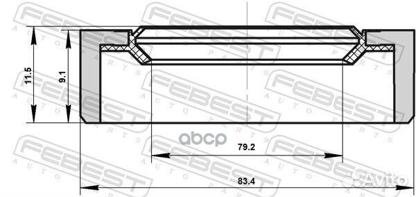 Сальник ступицы колеса перед прав/лев toyota