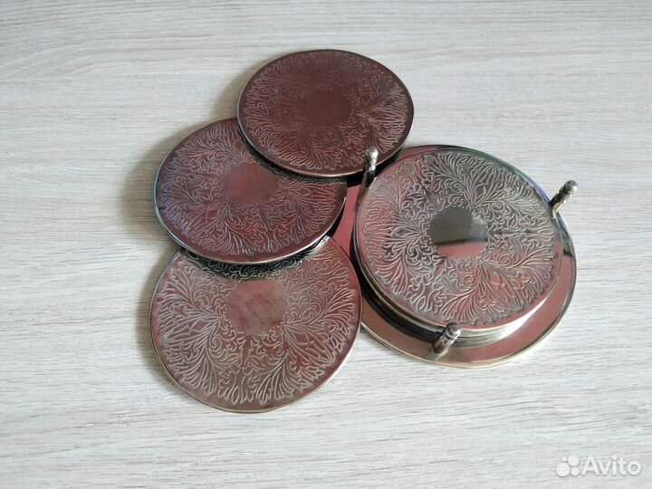 Подставки под стаканы чашки бокалы ретро винтаж